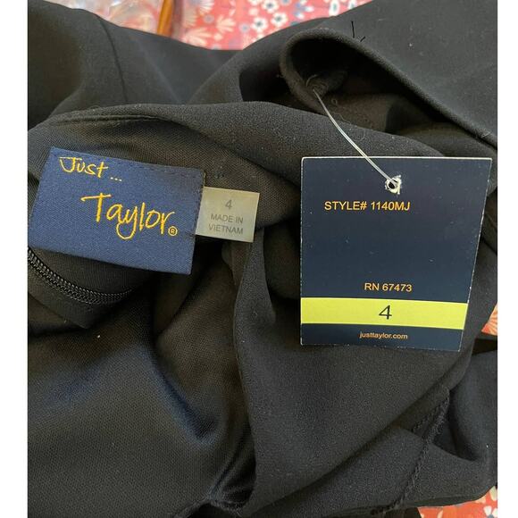 NWT Just...Taylor Black Split Sleeve Jumpsuit 1140MJ - Picture 8 of 8